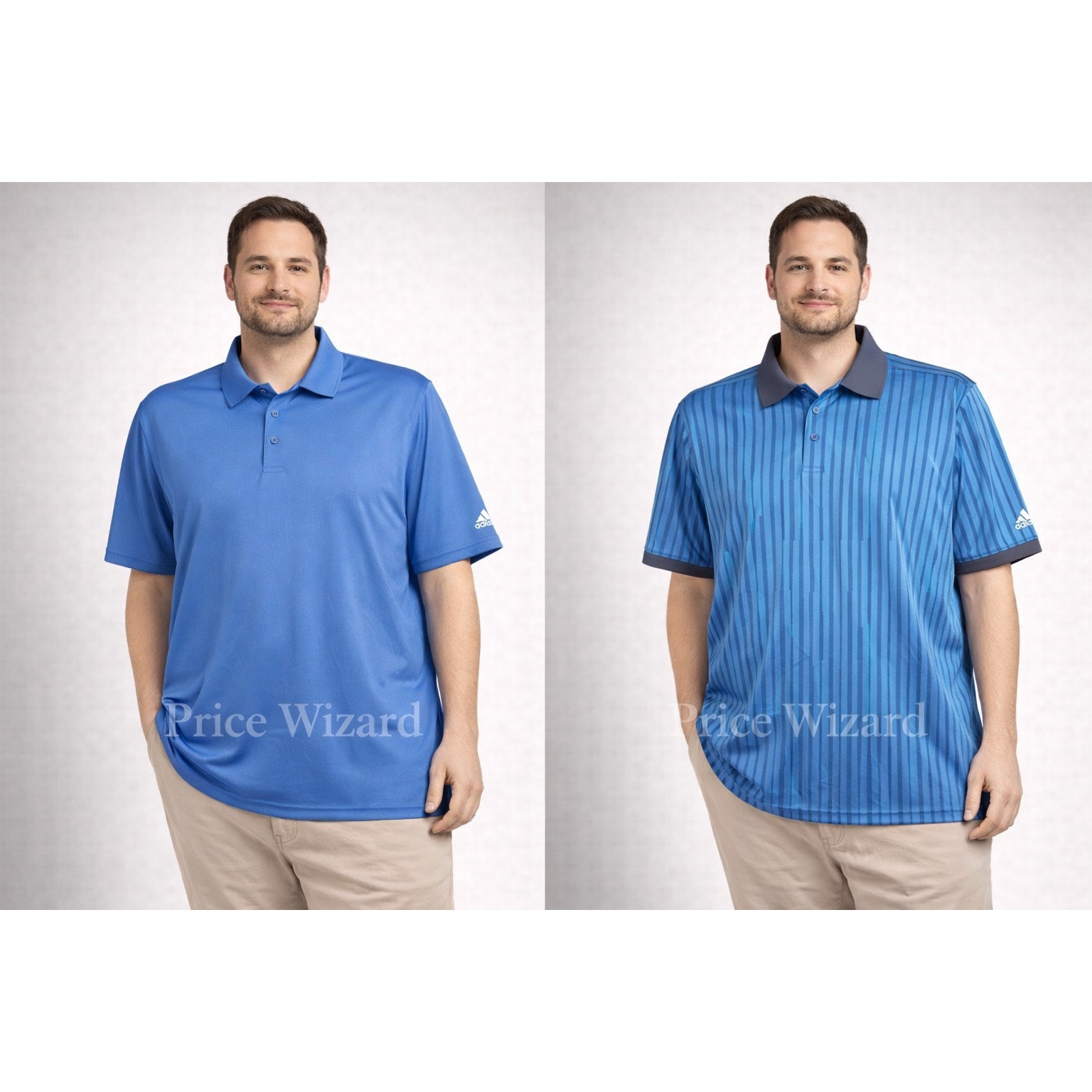 Adidas Golf Polo Lot Of 2 Mens Xl Blue Performance Short Sleeve Shirt Bundle
